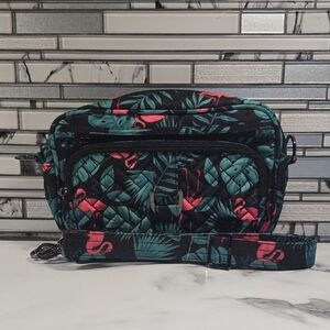 Tropical Print Lug Carousel Crossbody Bag
